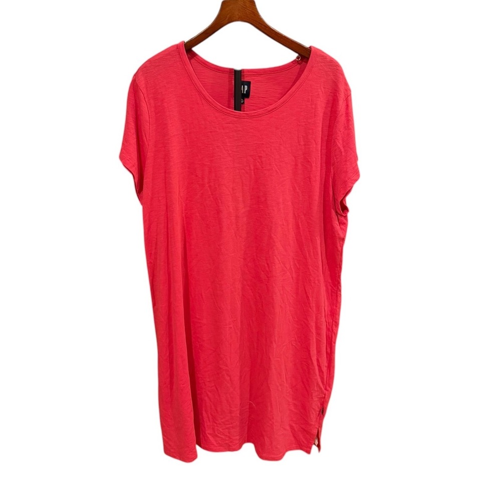 NWT Gap Womens Claret Red Cotton Modal Short Sleeve T-Shirt Dress XXL preppy